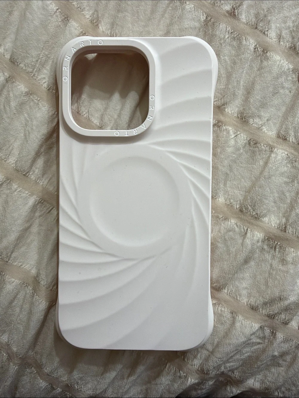 White Silicone Phone Case with Camera Ring